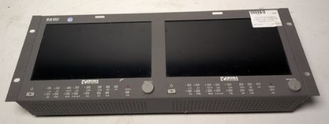 3x AEQ KROMA TELECOM LM6509 dual 9 inch SD/HD broadcast monitors
