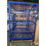 Blue storage cage - W 1210 x D 1070 x H 2040mm