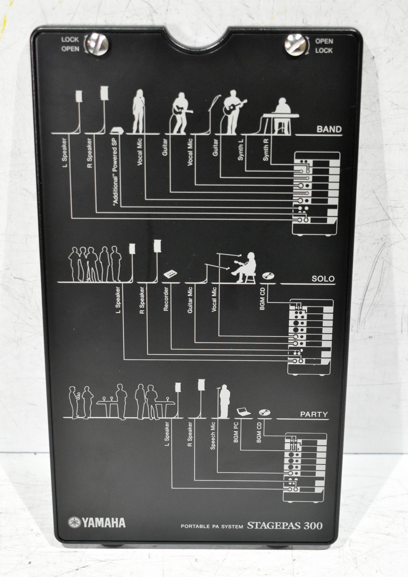 Yamaha Portable Stage PA System PAS300 with soft case on wheels - details in desc. - Image 10 of 12