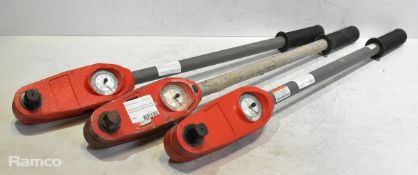 3x MHH Torqueleader 80-400Nm dial measuring torque wrenches