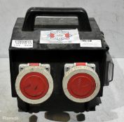 Portable 415V power distribution box - 2x 16A sockets & 1x 32A socket - W 370 x D 240 x H 270mm