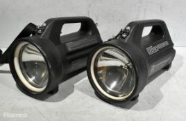 2x Dragon T12 12 volt 100W portable searchlights - W 170 x D 270 x H 190mm