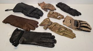 130x British Forces unpaired gloves - mixed styles - mixed sizes