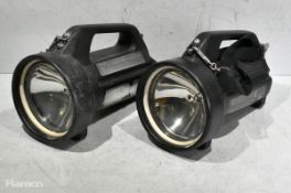 2x Dragon T12 12 volt 100W portable searchlights - W 170 x D 270 x H 190mm