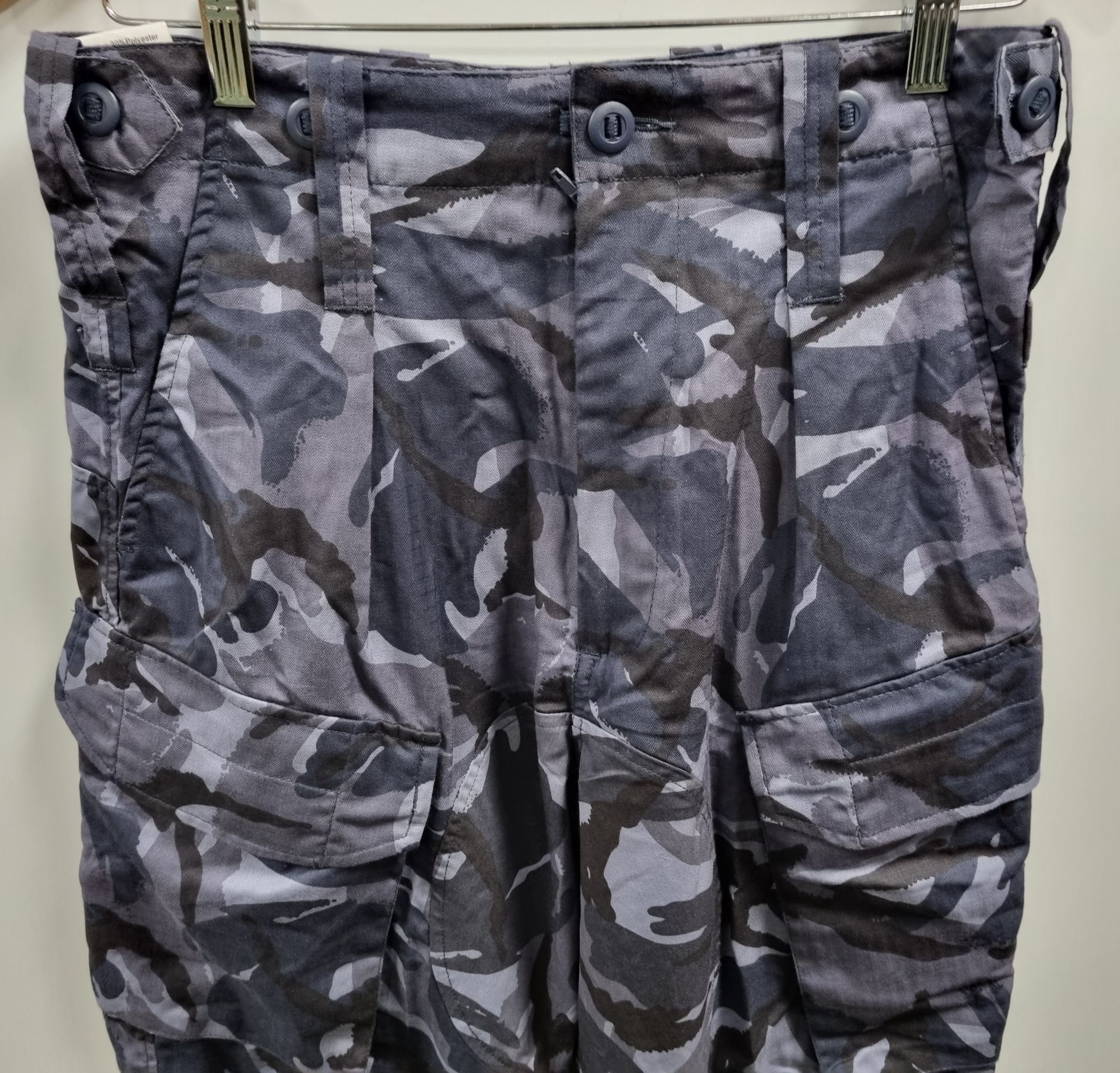 5x British forces combat trousers blue camo - mixed sizes - Image 2 of 12