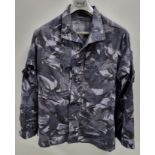7x Blue camouflage combat jackets - mixed sizes