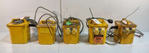 5x Various 3.3kVA 230V-110V Transformers