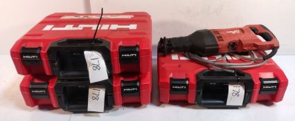 3x Hilti SR30 - 110V Reciprocating Saws