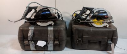 2x EVOLUTION EVO 180HD - 110V Circular Saws