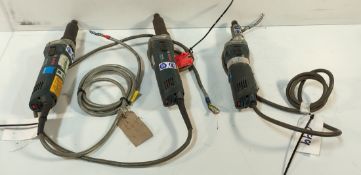 3x BOSCH GGS 8 CE - 110V Die Grinders (Long Body)
