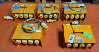 5x BLAKLEY EOA/S4-32 - 110V 32A 4 WAY Splitter Units