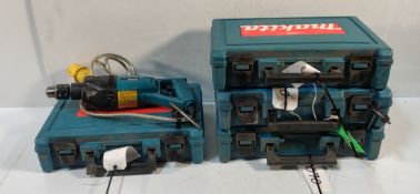 5x MAKITA 8406 - 110V Rotary Hammer Drills