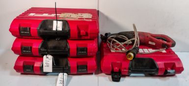 4x Hilti WSR 1400PE - 110V Reciprocating Saws