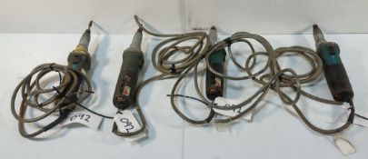 4x MAKITA GD0810C - 110V Die Grinders