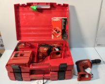 Hilti XBT 4000-A-18V Battery Drill & 2x Hilti SF 150-A-15.6V Battery Drills