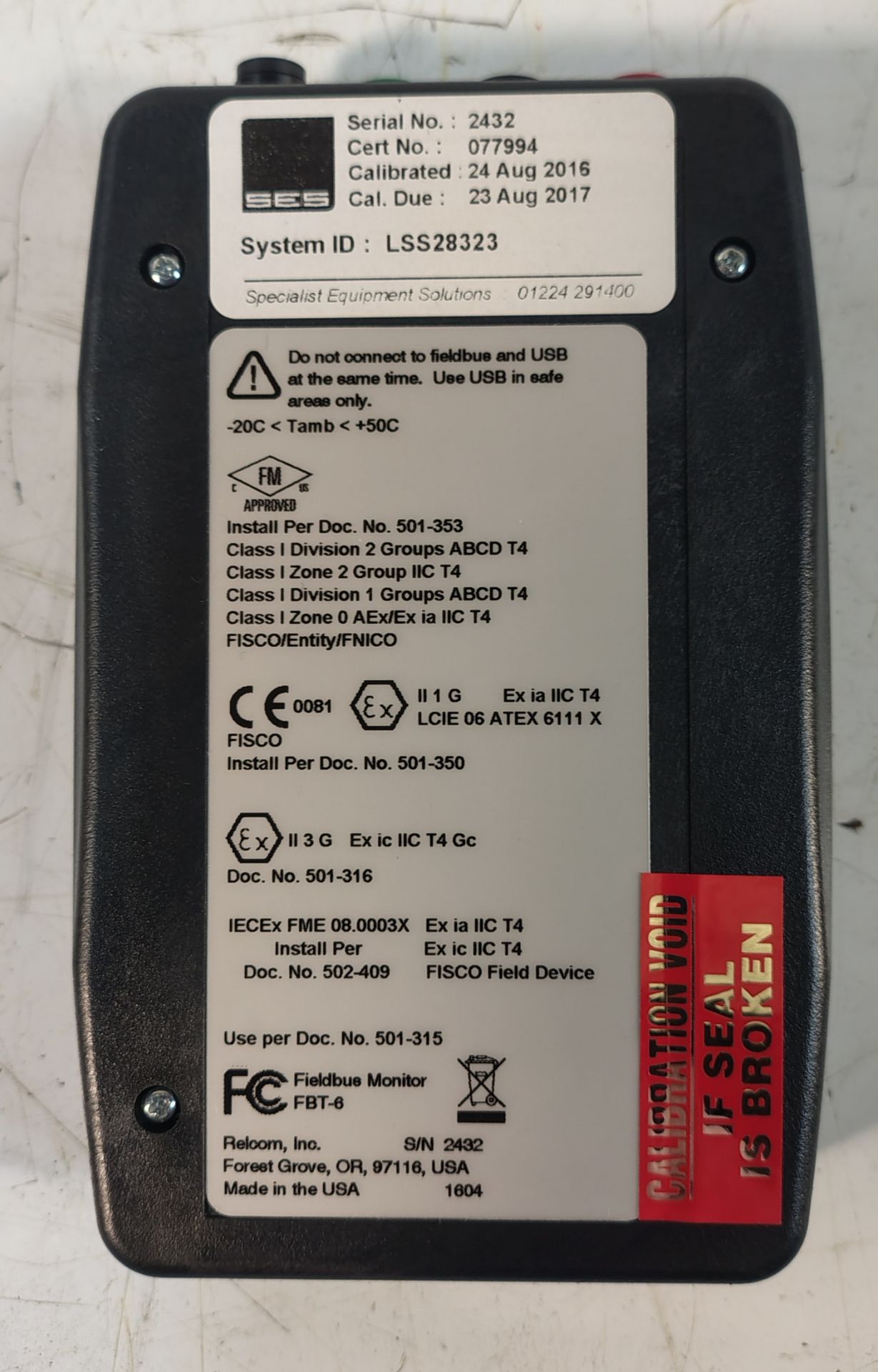 Relcom FBT-6 - ATEX Fieldbus Monitor - unused - Image 3 of 6