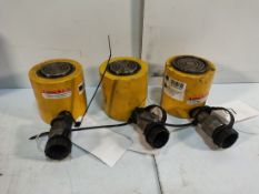3x Enerpac RCS-201 - 20t Single Acting Low Height Cylinders 98mm-143mm