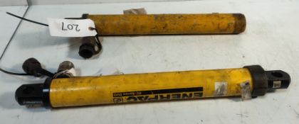 2x Enerpac RC-1014 10t Single Acting Cylinders 450mm-804mm