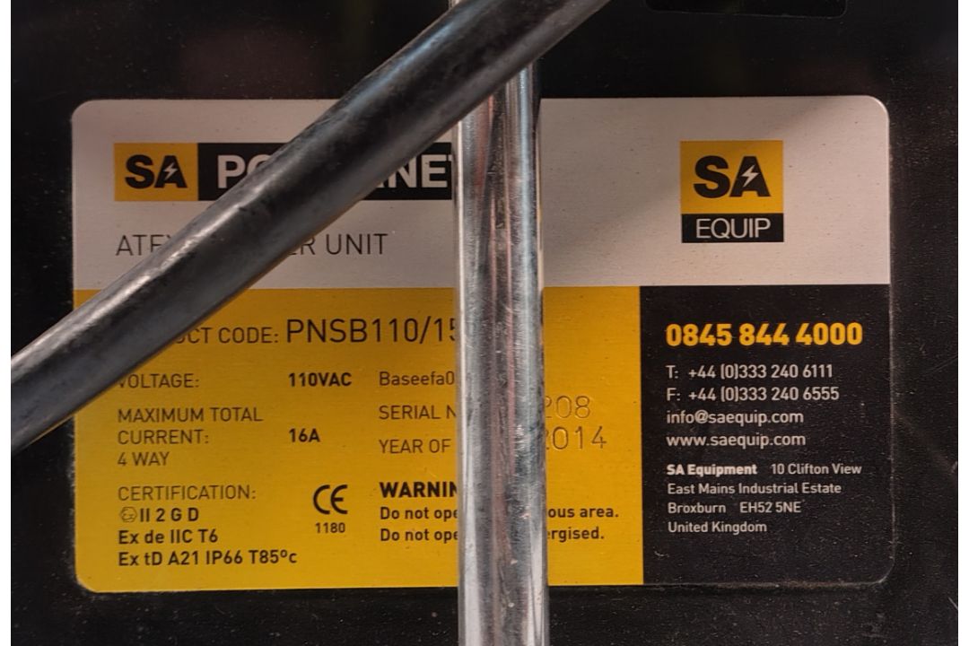SA EQUIP PNSB110/15-4EX/CEA 110V 4 WAY EX. Splitter Unit (CEAG) - Image 4 of 7