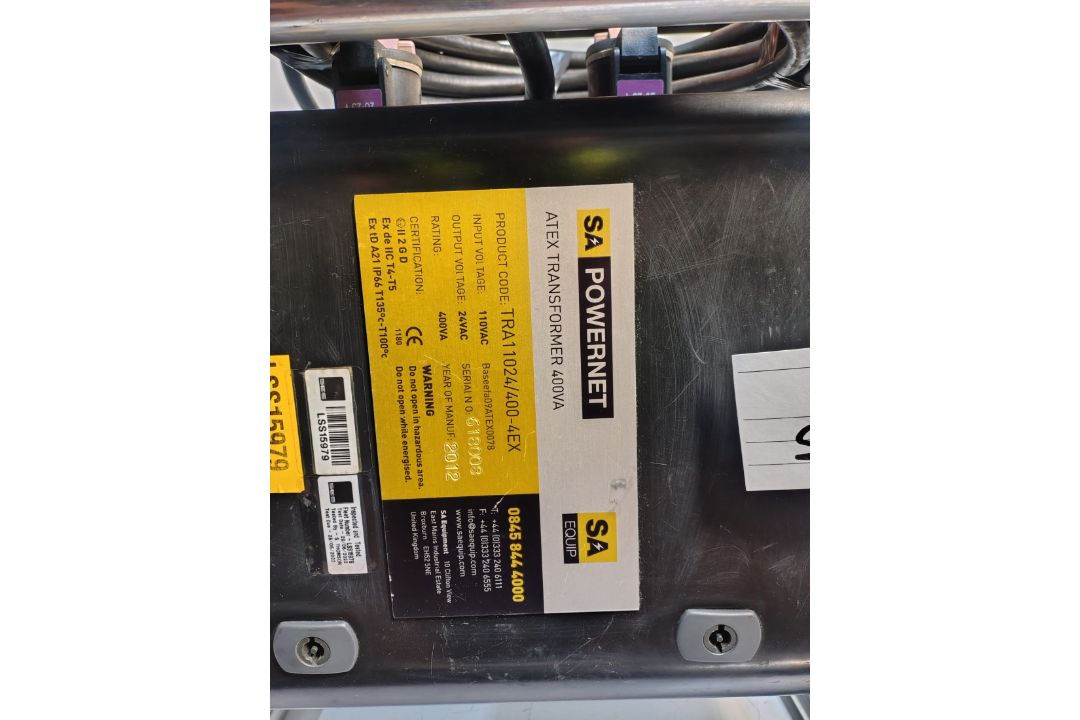 SA EQUIP TRA11024/400-4EX - 110V-24V Ex Transformer 400VA - Image 2 of 11
