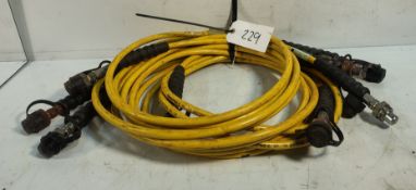 5x Enerpac HC-7210 10' High Pressure Hydraulic Hoses