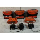 5x Crowcon Triple Plus+ ATEX Portable Gas Detectors- O2, CH4 (LEL), H2S & 2x Crowcon C01547 Chargers