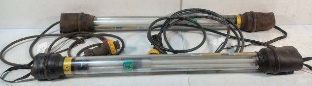 2x SA EQUIP SHE14018C110STA 110V EX. Fluorescent Emergency Work Lights