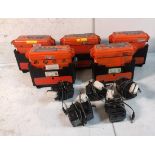 5x Crowcon Triple Plus+ ATEX Portable Gas Detectors- O2, CH4 (LEL), H2S & 5x Crowcon C01547 Chargers