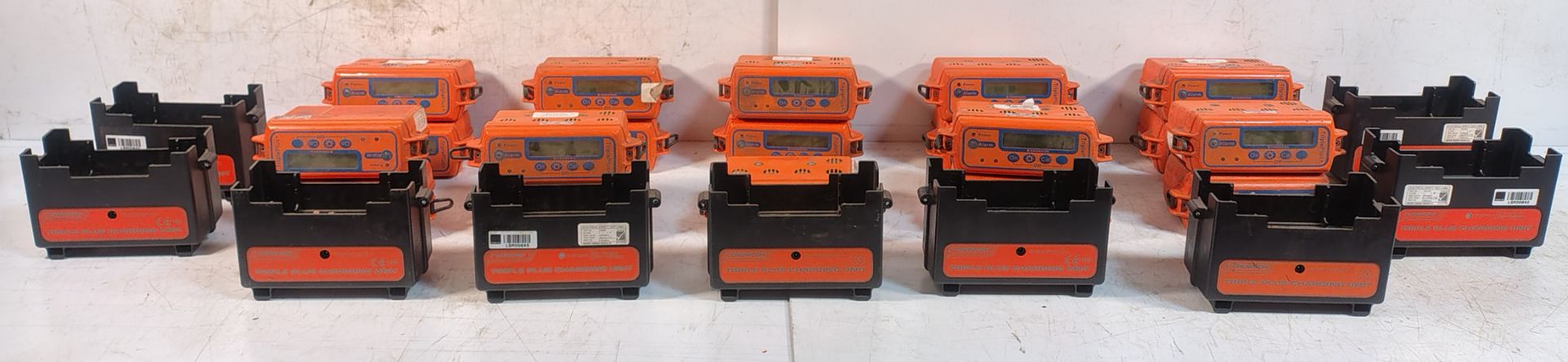19x Crowcon Triple Plus+ ATEX Portable Gas Detectors-O2, CH4 (LEL), H2S & 9x Crowcon C01547 Chargers