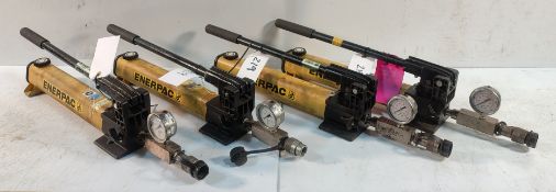 4x Enerpac P-392 700bar Two Speed Lightweight Hand Pumps