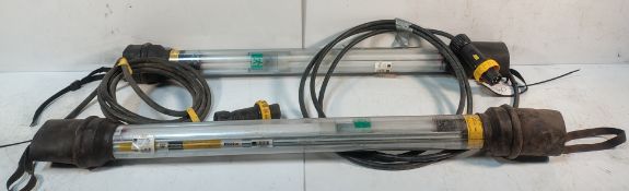 2x SA EQUIP SHE14018C110STA 110V EX. Fluorescent Emergency Work Lights
