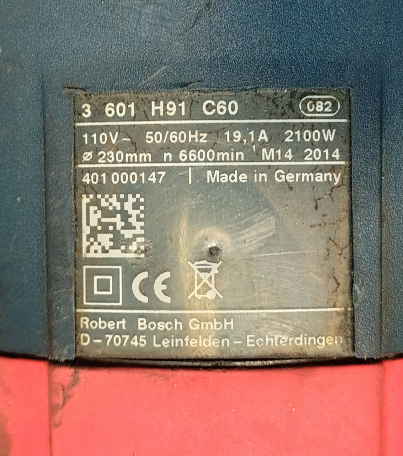 BOSCH GWS 21-230HV - 110V 9" Angle Grinder & 7x BOSCH GWS22-230 LVI - 110V 9" Angle Grinders - Image 5 of 17