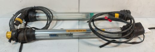 2x SA EQUIP SHE14018C110STA 110V EX. Fluorescent Emergency Work Lights