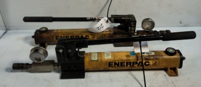 2x Enerpac P-391 700bar Single Speed Lightweight Hand Pumps
