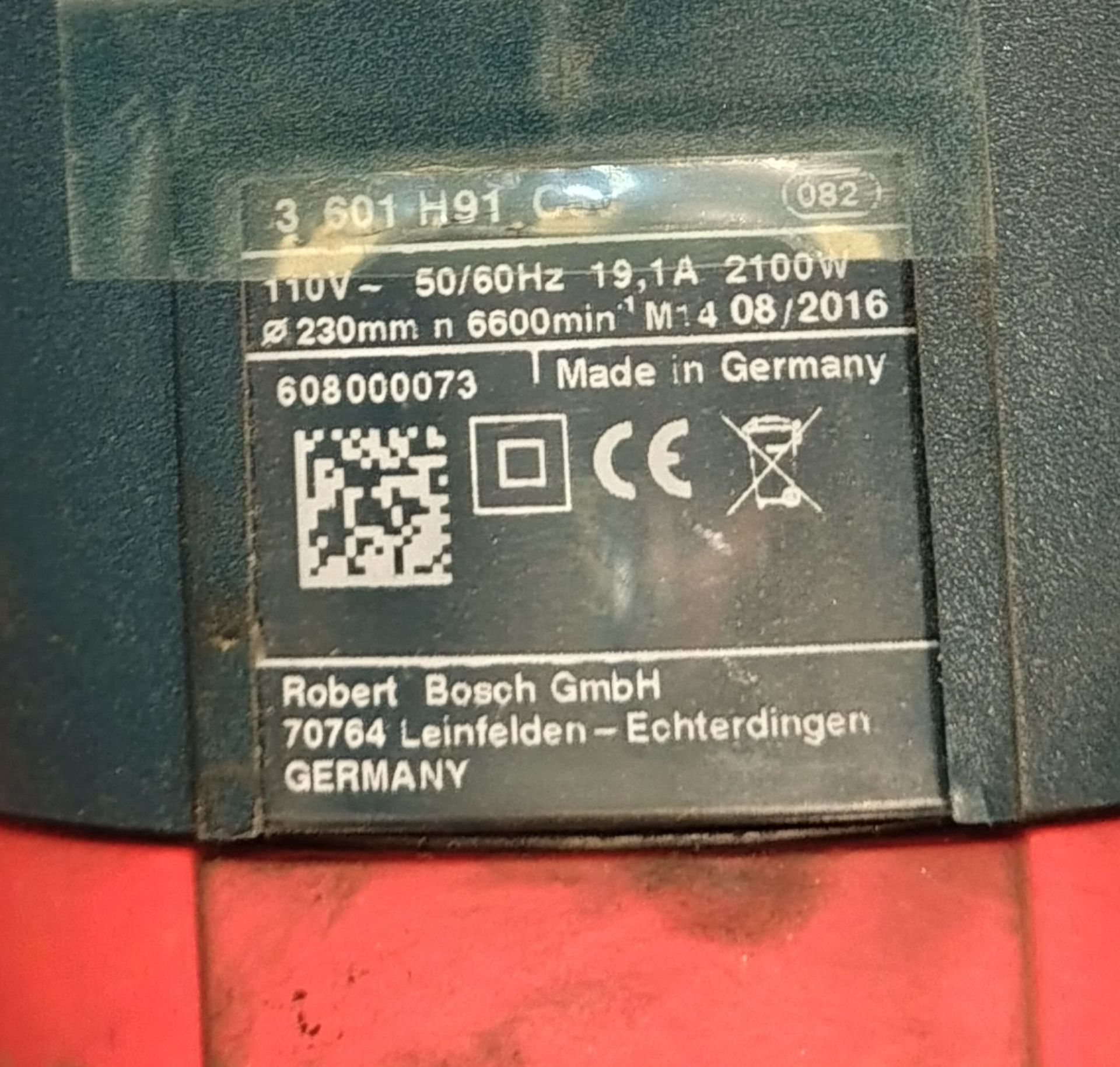 BOSCH GWS 21-230HV - 110V 9" Angle Grinder & 7x BOSCH GWS22-230 LVI - 110V 9" Angle Grinders - Image 12 of 17