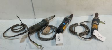 3x BOSCH GGS 8 CE 110V Die Grinders (Long Body)