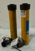 2x Enerpac RC-108 10t Single Acting Cylinders 298mm-501mm