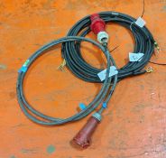 SES HOFR/Industrial 415V 63A Extension Cable & 2x SES HOFR/Industrial 415V 32A Extension Cables