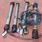 3x SA EQUIP SHE236C110STA 110V & SA EQUIP SHE236110STA 110V EX. Fluorescent Work Lights