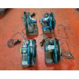 MAKITA 2414NB 110V 14" Cut Off Saw & 3x MAKITA 2414EN 110V 14" Cut Off Saws