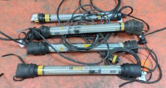 SA EQUIP SHE236110STA 110V & 3x SA EQUIP SHE236C110STA 110V EX. Fluorescent Work Lights