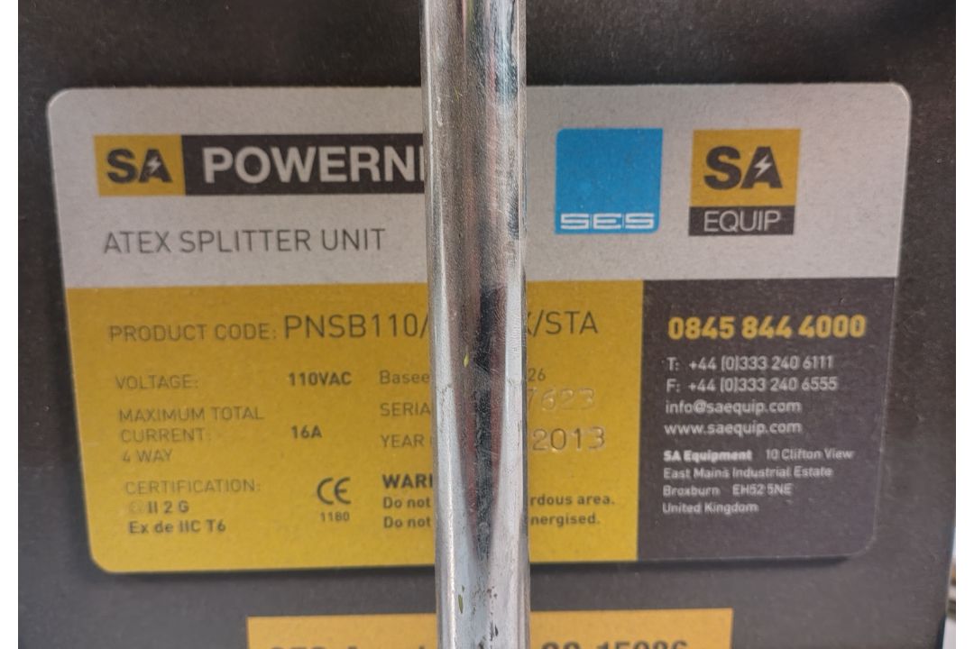 SA EQUIP PNSB110/15-4EX/STA 110V 4 WAY EX. Splitter Unit (STAHL) - Image 8 of 8