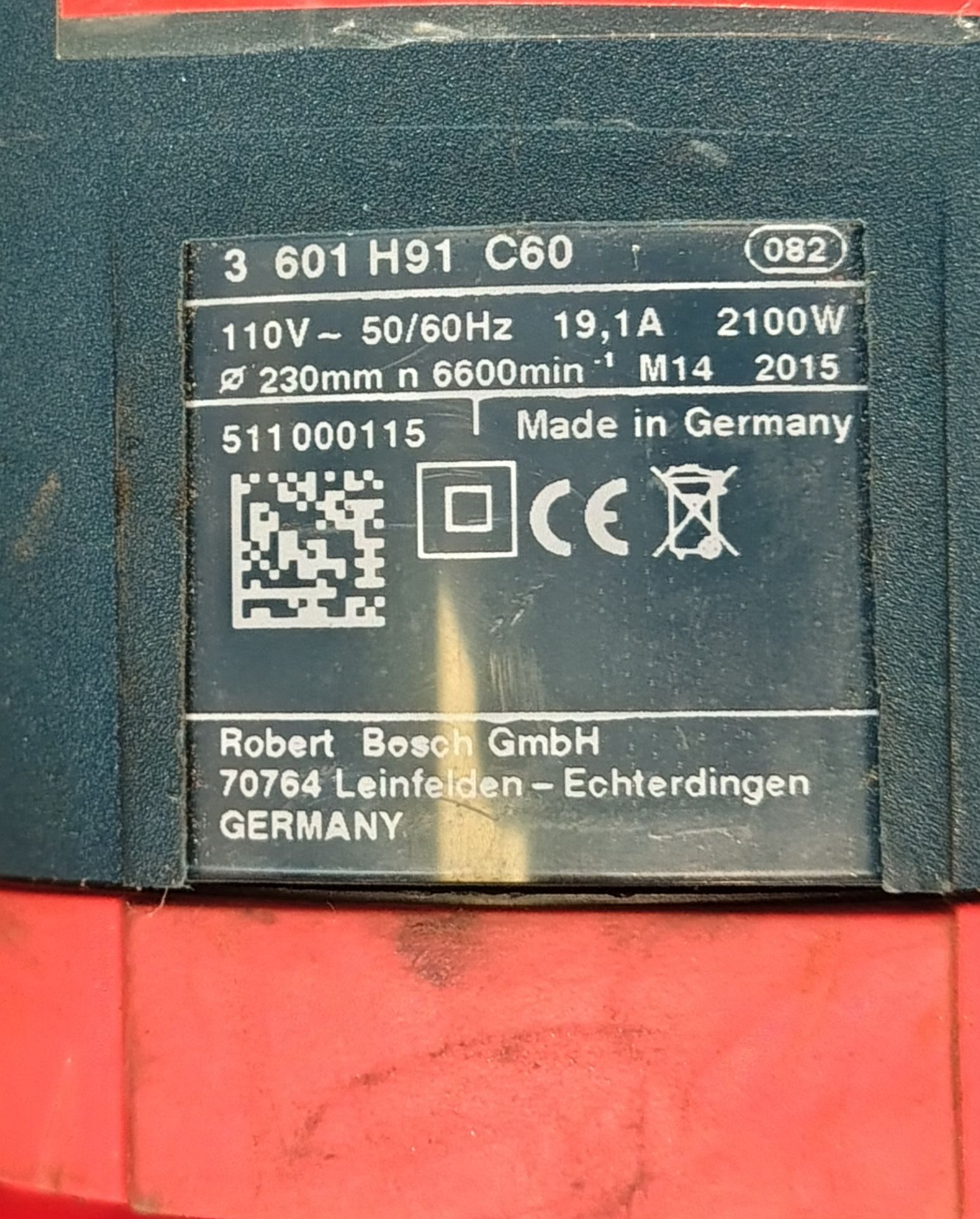 BOSCH GWS 21-230HV - 110V 9" Angle Grinder & 7x BOSCH GWS22-230 LVI - 110V 9" Angle Grinders - Image 7 of 17