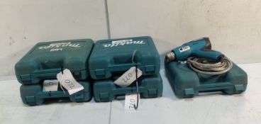 3x MAKITA HG5012 110V Heat Guns & 2x MAKITA HG5012K 110V Heat Guns