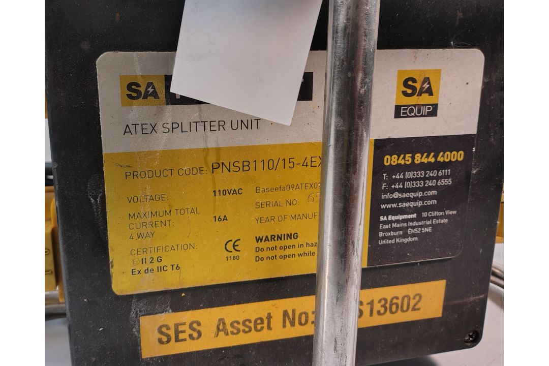 SA EQUIP PNSB110/15-4EX/STA 110V 4 WAY EX. Splitter Unit (STAHL) - Image 7 of 7