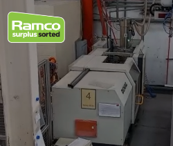 Location SY16 4LE - Demag Ergotech Compact 1000-310 100 tonne plastic injection moulding machine – with 6 Axia ABB robot in working order