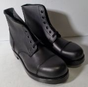 Black leather ammo studded ankle boots GS - size 8M