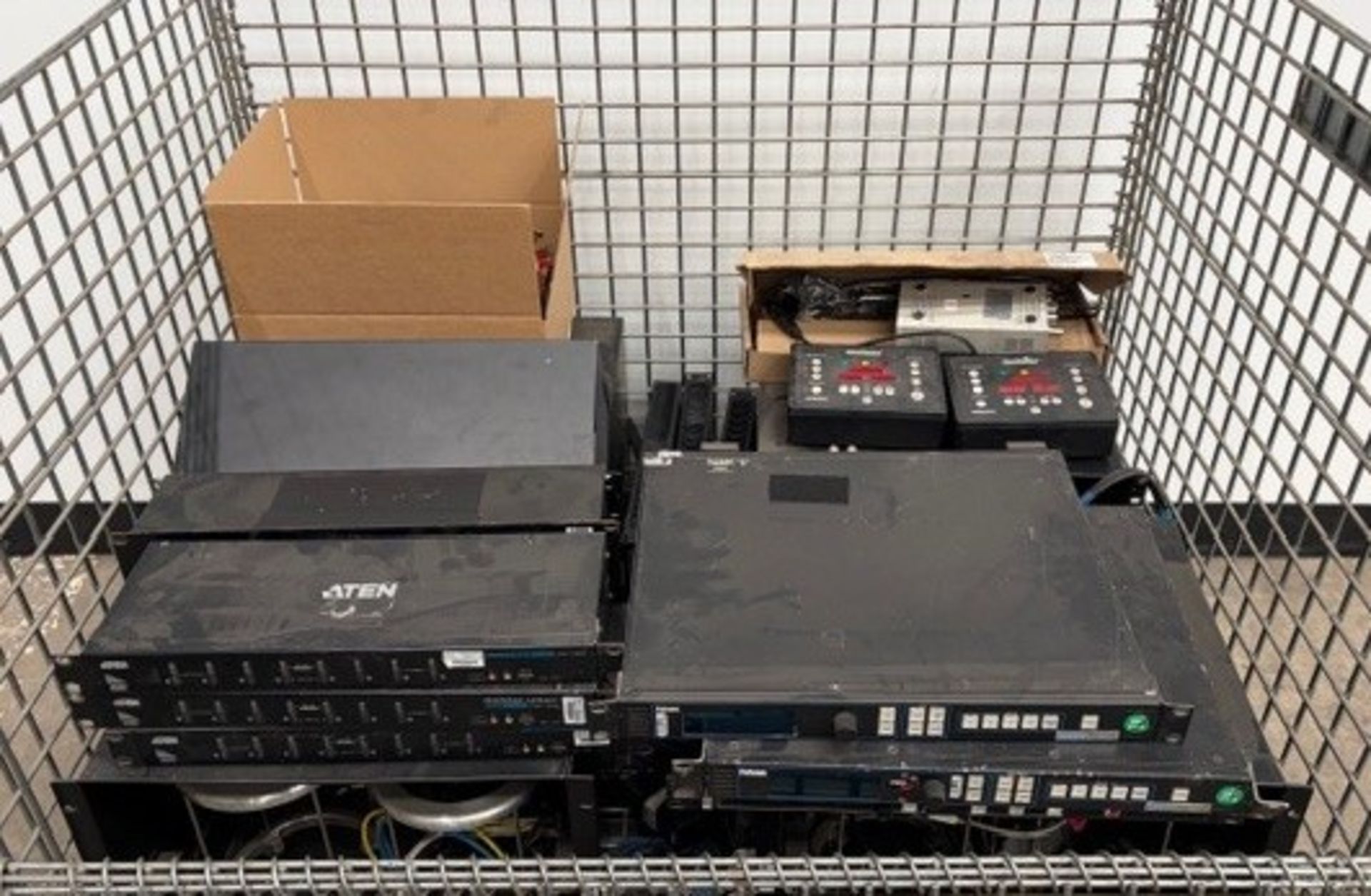 STILLAGE 16 - Media equipment. Equipment list on request. Refer to photos. Stillage not included