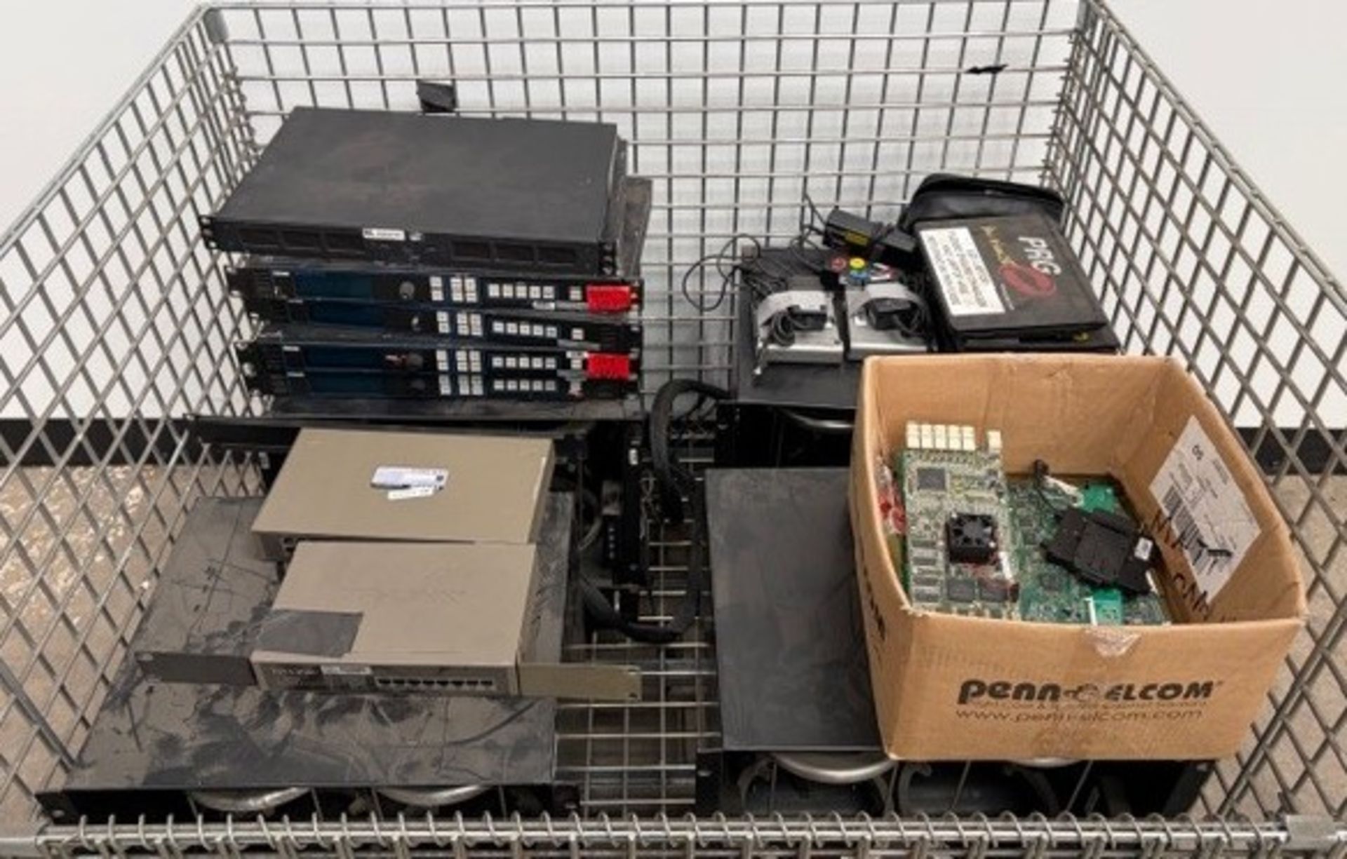 STILLAGE 18 - Media equipment. Equipment list on request. Refer to photos. Stillage not included