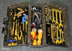 Fibreglass portable workshop tool case with tools - W 510 x D 150 x H 390mm